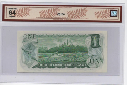 Canada 1973 $1 One Dollar Banknote LOW SERIAL NUMBER #780 BCS Choice UNC-64 - cscoinsnbanknotes
