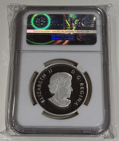 Canada Canoe Across Canada 2015 $10 Silver Coin NGC Graded PF-70 Ultra Cameo