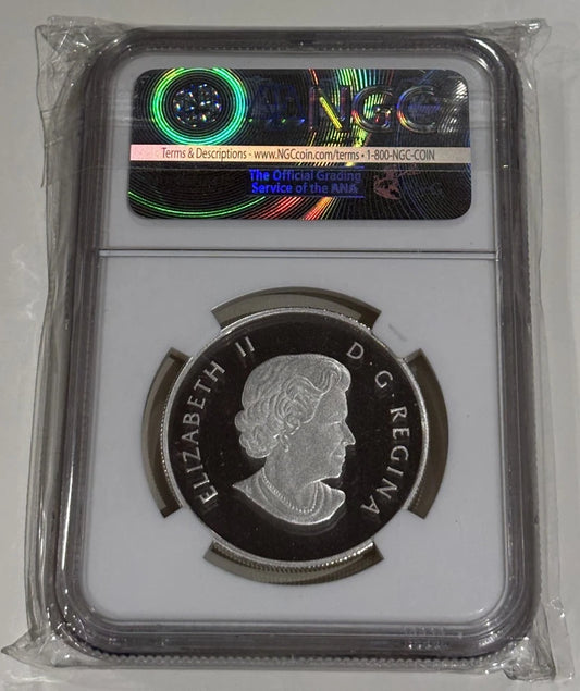 Canada Canoe Across Canada 2015 $10 Silver Coin NGC Graded PF-70 Ultra Cameo
